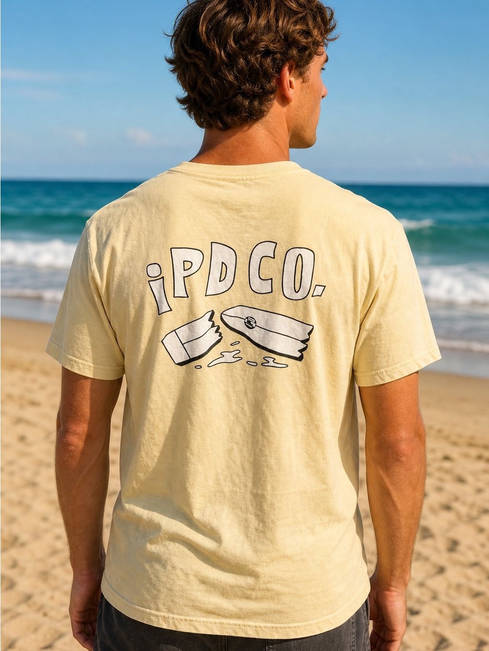 IPD CO Men’s Short-Sleeve Graphic Tee in Pale Yellow